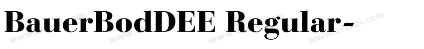 BauerBodDEE Regular字体转换